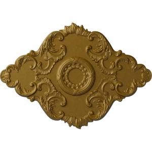 imageEkena Millwork CM37X26PE Piedmont Ceiling Medallion 37W x 26H x 1 38P Factory PrimedHandPainted Gold
