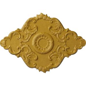 imageEkena Millwork CM37X26PE Piedmont Ceiling Medallion 37W x 26H x 1 38P Factory PrimedHandPainted Iridescent Gold