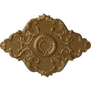 imageEkena Millwork CM37X26PE Piedmont Ceiling Medallion 37W x 26H x 1 38P Factory PrimedHandPainted Pale Gold