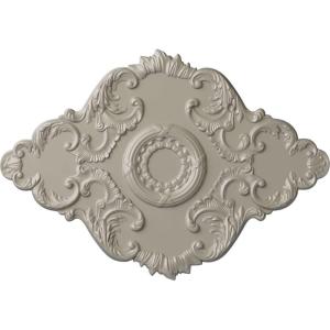 imageEkena Millwork CM37X26PE Piedmont Ceiling Medallion 37W x 26H x 1 38P Factory PrimedHandPainted Pearl White
