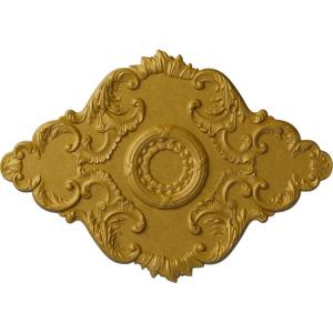 imageEkena Millwork CM37X26PE Piedmont Ceiling Medallion 37W x 26H x 1 38P Factory PrimedHandPainted Pharaohs Gold