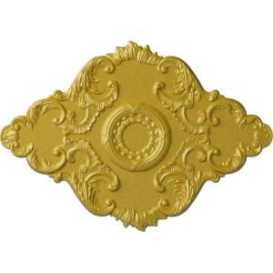 imageEkena Millwork CM37X26PE Piedmont Ceiling Medallion 37W x 26H x 1 38P Factory PrimedHandPainted Rich Gold