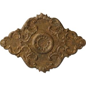 imageEkena Millwork CM37X26PE Piedmont Ceiling Medallion 37W x 26H x 1 38P Factory PrimedHandPainted Rubbed Bronze