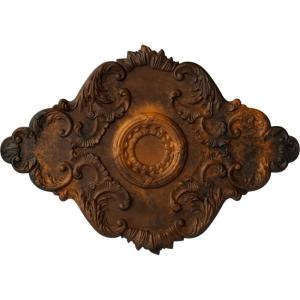 imageEkena Millwork CM37X26PE Piedmont Ceiling Medallion 37W x 26H x 1 38P Factory PrimedHandPainted Rust