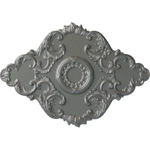imageEkena Millwork CM37X26PE Piedmont Ceiling Medallion 37W x 26H x 1 38P Factory PrimedHandPainted Silver
