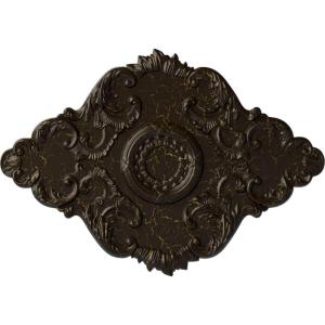 imageEkena Millwork CM37X26PE Piedmont Ceiling Medallion 37W x 26H x 1 38P Factory PrimedHandPainted Stone Hearth Crackle