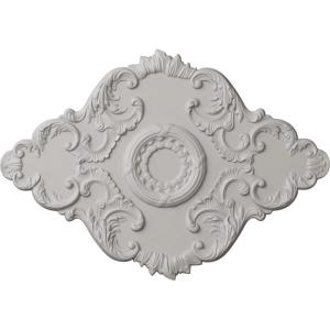 imageEkena Millwork CM37X26PE Piedmont Ceiling Medallion 37W x 26H x 1 38P Factory PrimedHandPainted Ultra Pure White