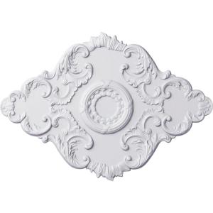 imageEkena Millwork CM37X26PE Piedmont Ceiling Medallion 37W x 26H x 1 38P Factory PrimedPrimed White