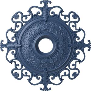 imageEkena Millwork CM38OLSGS 38 38OD X 6 58ID X 2 78P Orleans Ceiling Medallion Fits Canopies Up To 8 14 Steel GrayAmericana Flat Finish
