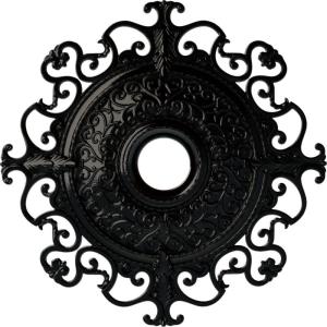 imageEkena Millwork CM38OLSGS 38 38OD X 6 58ID X 2 78P Orleans Ceiling Medallion Fits Canopies Up To 8 14 Steel GrayBlack Pearl Metallic Series