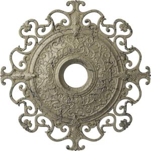 imageEkena Millwork CM38OLSGS 38 38OD X 6 58ID X 2 78P Orleans Ceiling Medallion Fits Canopies Up To 8 14 Steel GrayCastle Stone Crackle Flat Finish