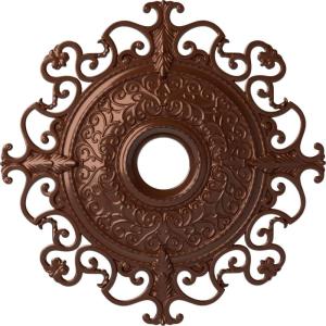 imageEkena Millwork CM38OLSGS 38 38OD X 6 58ID X 2 78P Orleans Ceiling Medallion Fits Canopies Up To 8 14 Steel GrayCopper Penny Metallic Series