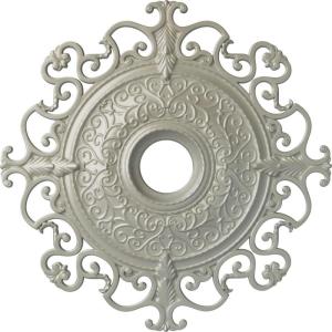 imageEkena Millwork CM38OLSGS 38 38OD X 6 58ID X 2 78P Orleans Ceiling Medallion Fits Canopies Up To 8 14 Steel GrayFlash Copper Metallic Series