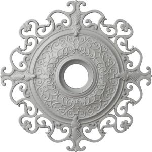 imageEkena Millwork CM38OLSGS 38 38OD X 6 58ID X 2 78P Orleans Ceiling Medallion Fits Canopies Up To 8 14 Steel GrayFrost Flat Finish