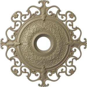 imageEkena Millwork CM38OLSGS 38 38OD X 6 58ID X 2 78P Orleans Ceiling Medallion Fits Canopies Up To 8 14 Steel GrayGobi Desert Flat Finish