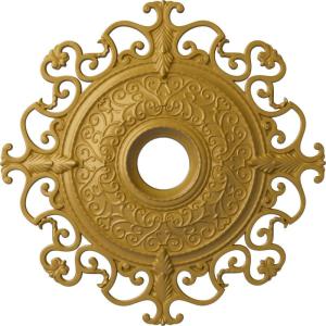 imageEkena Millwork CM38OLSGS 38 38OD X 6 58ID X 2 78P Orleans Ceiling Medallion Fits Canopies Up To 8 14 Steel GrayIridescent Gold Metallic Series