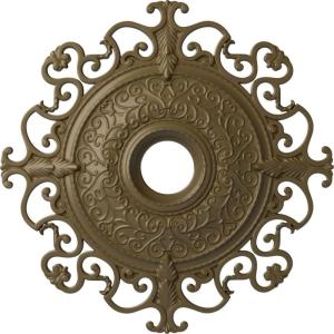 imageEkena Millwork CM38OLSGS 38 38OD X 6 58ID X 2 78P Orleans Ceiling Medallion Fits Canopies Up To 8 14 Steel GrayMississippi Mud Flat Finish