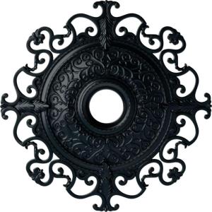 imageEkena Millwork CM38OLSGS 38 38OD X 6 58ID X 2 78P Orleans Ceiling Medallion Fits Canopies Up To 8 14 Steel GrayNight Shade Flat Finish