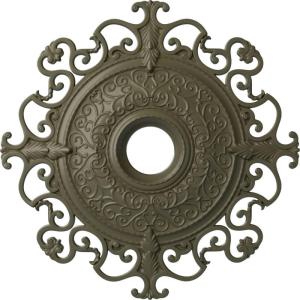 imageEkena Millwork CM38OLSGS 38 38OD X 6 58ID X 2 78P Orleans Ceiling Medallion Fits Canopies Up To 8 14 Steel GrayPainted Turtle Flat Finish
