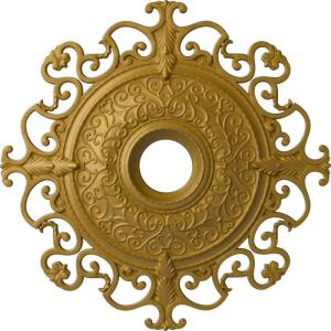 imageEkena Millwork CM38OLSGS 38 38OD X 6 58ID X 2 78P Orleans Ceiling Medallion Fits Canopies Up To 8 14 Steel GrayPharaohs Gold Metallic Series