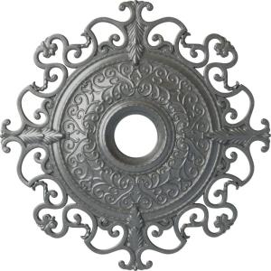 imageEkena Millwork CM38OLSGS 38 38OD X 6 58ID X 2 78P Orleans Ceiling Medallion Fits Canopies Up To 8 14 Steel GrayPlatinum Metallic Series