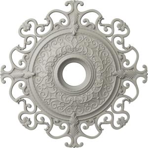 imageEkena Millwork CM38OLSGS 38 38OD X 6 58ID X 2 78P Orleans Ceiling Medallion Fits Canopies Up To 8 14 Steel GrayPot of Cream Flat Finish