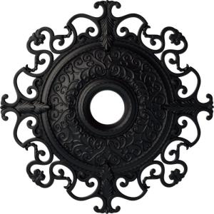 imageEkena Millwork CM38OLSGS 38 38OD X 6 58ID X 2 78P Orleans Ceiling Medallion Fits Canopies Up To 8 14 Steel GraySteel Gray Metallic Series