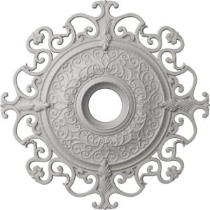 imageEkena Millwork CM38OLSGS 38 38OD X 6 58ID X 2 78P Orleans Ceiling Medallion Fits Canopies Up To 8 14 Steel GrayUltra Pure White Flat Finish