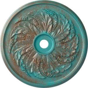 imageEkena Millwork CM42SK Sellek Ceiling Medallion 42 18OD x 1 78P Fits Canopies up to 9 Factory PrimedCopper Green Patina Metallic Series