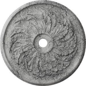 imageEkena Millwork CM42SK Sellek Ceiling Medallion 42 18OD x 1 78P Fits Canopies up to 9 Factory PrimedUltra Pure White Crackle Flat Finish