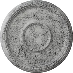 imageEkena Millwork Medea Ceiling Medallion Flash CopperUltra Pure White Crackle Flat Finish