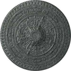 imageNaple 375 H x 37 12 W x 338 D Ceiling MedallionAthenian Green Crackle Flat Finish