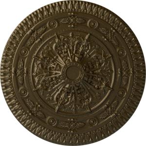 imageNaple 375 H x 37 12 W x 338 D Ceiling MedallionBrass Metallic Series