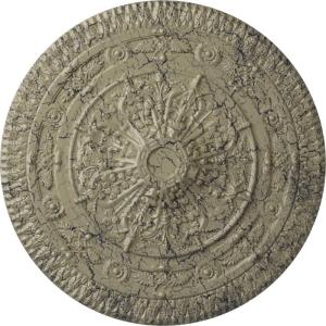 imageNaple 375 H x 37 12 W x 338 D Ceiling MedallionCastle Stone Crackle Flat Finish