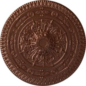 imageNaple 375 H x 37 12 W x 338 D Ceiling MedallionCopper Penny Metallic Series