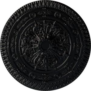 imageNaple 375 H x 37 12 W x 338 D Ceiling MedallionJet Black Flat Finish