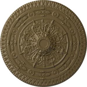 imageNaple 375 H x 37 12 W x 338 D Ceiling MedallionMississippi Mud Flat Finish