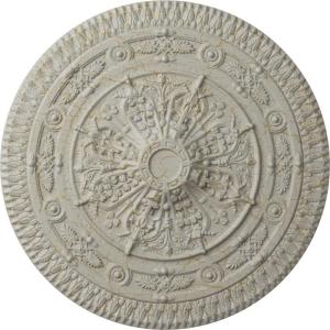 imageNaple 375 H x 37 12 W x 338 D Ceiling MedallionPot of Cream Crackle Flat Finish