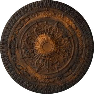 imageNaple 375 H x 37 12 W x 338 D Ceiling MedallionRust Metallic Series