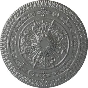 imageNaple 375 H x 37 12 W x 338 D Ceiling MedallionSilver Metallic Series