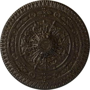 imageNaple 375 H x 37 12 W x 338 D Ceiling MedallionStone Hearth Crackle Flat Finish