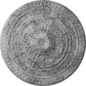 imageNaple 375 H x 37 12 W x 338 D Ceiling MedallionUltra Pure White Crackle Flat Finish