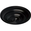 image13 14OD x 12P Classic Ceiling Medallion Fits Canopies up to 4 18Jet Black Flat Finish
