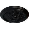 image16 78OD x 58P Vienna Ceiling Medallion Fits Canopies up to 3 14Jet Black Flat Finish