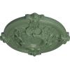 image17 38OD x 1 34P Hamilton Ceiling Medallion Fits Canopies up to 3 34Athenian Green Flat Finish