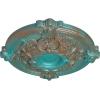 image17 38OD x 1 34P Hamilton Ceiling Medallion Fits Canopies up to 3 34Copper Green Patina Metallic Series