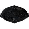 image17 38OD x 1 34P Hamilton Ceiling Medallion Fits Canopies up to 3 34Jet Black Flat Finish