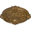 image17 38OD x 1 34P Hamilton Ceiling Medallion Fits Canopies up to 3 34Pale Gold Metallic Series