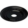 image17 78OD x 3 58ID x 1 14P Dublin Ceiling Medallion Fits Canopies up to 5 18Jet Black Flat Finish