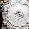 image17 78OD x 3 58ID x 1 14P Dublin Ceiling Medallion Fits Canopies up to 5 18Ultra Pure White Crackle Flat Finish